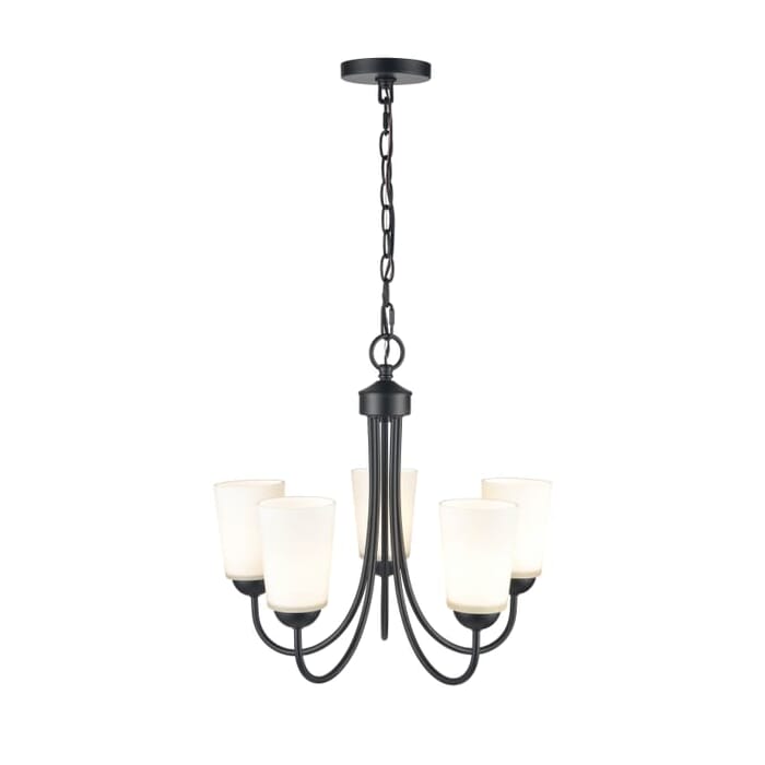 Millennium 5-Light Chandelier in Matte Black Millennium 5-Light Chandelier in Matte Black