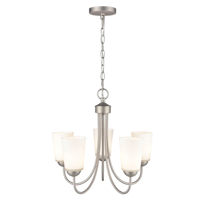 Millennium 5-Light Chandelier in Satin Nickel Millennium 5-Light Chandelier in Satin Nickel