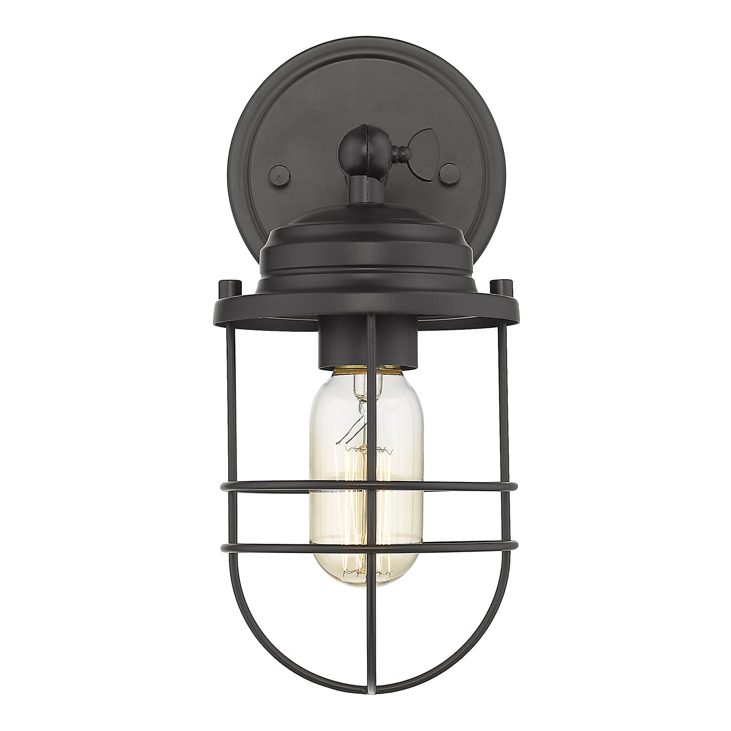 Golden Seaport 11" Wall Sconce in Black