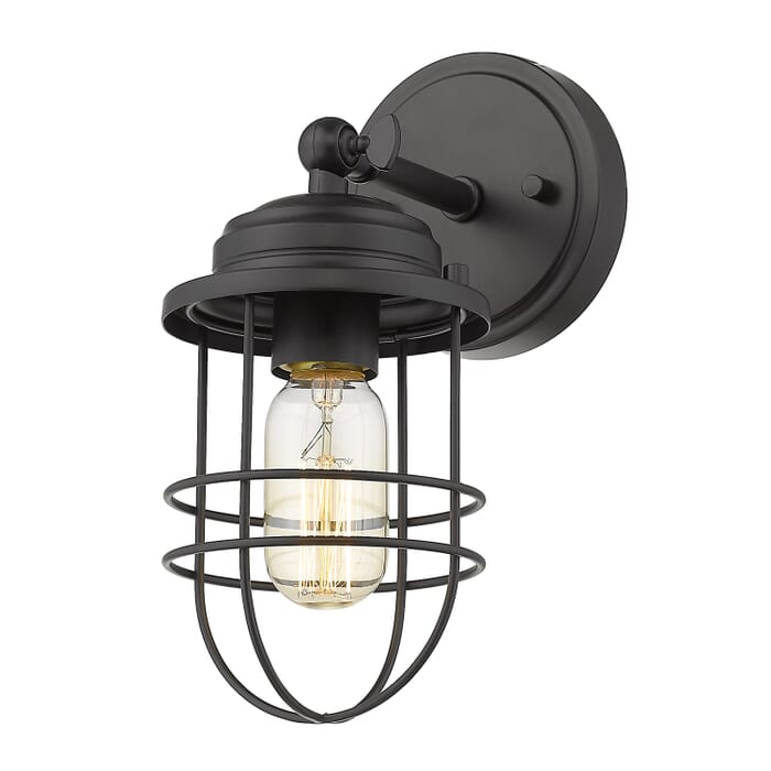Golden Seaport 11" Wall Sconce in Black Golden Seaport 11" Wall Sconce in Black