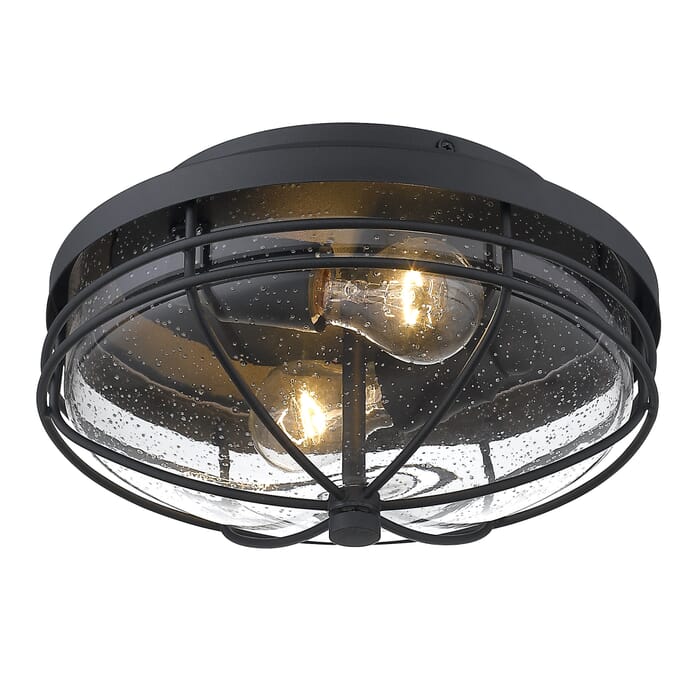 Golden Seaport 2-Light Outdoor Ceiling Light in Natural Black Golden Seaport 2-Light Outdoor Ceiling Light in Natural Black