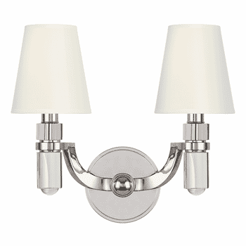 Hudson Valley Dayton 2-Light 12" Wall Sconce in Polished Nickel