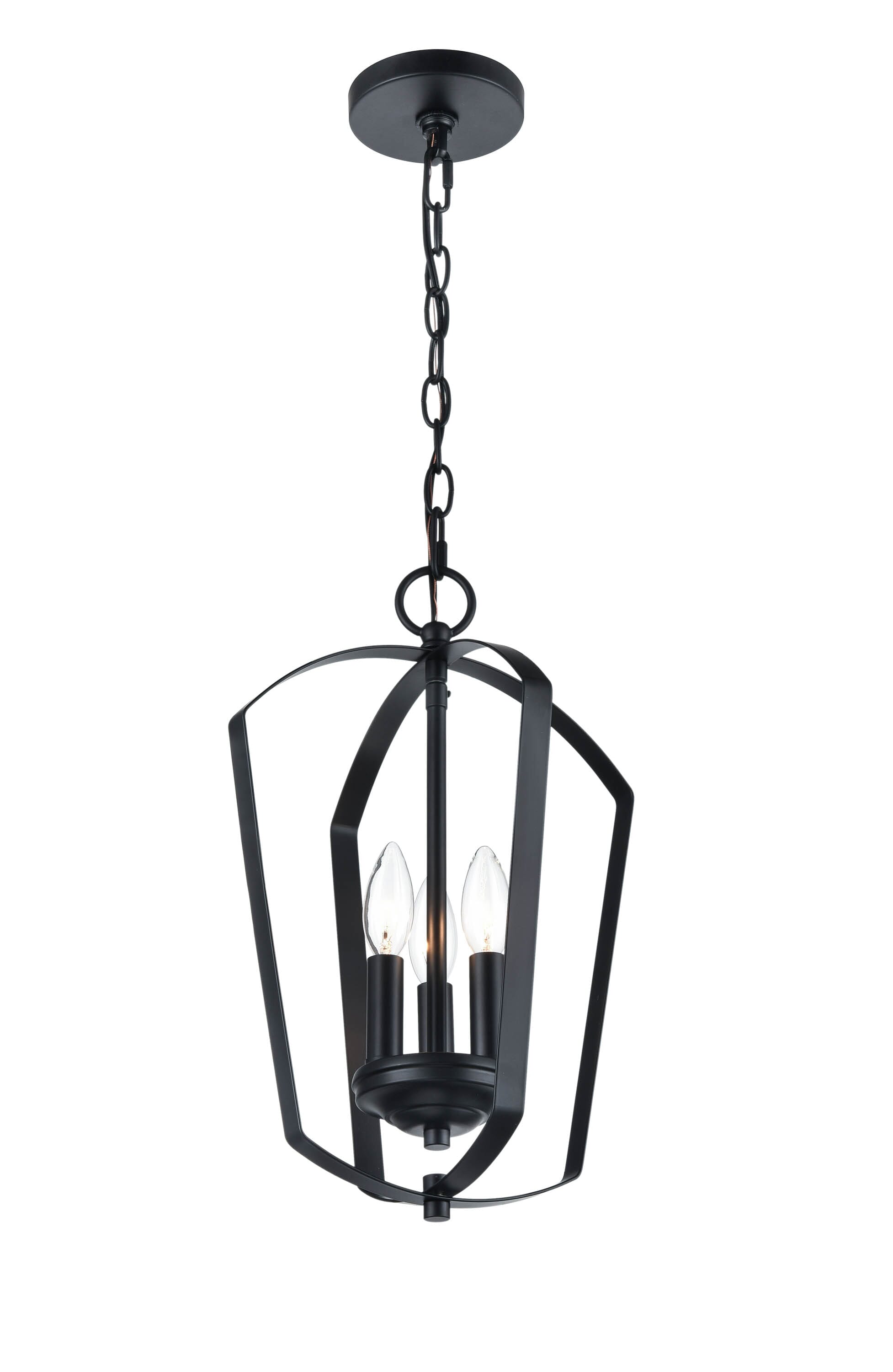 Millennium 3-Light Chandelier in Matte Black