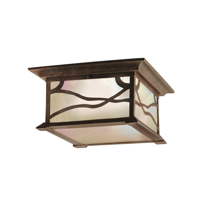 Morris 2-Light Outdoor Ceiling Mount in Distressed Copper Morris 2-Light Outdoor Ceiling Mount in Distressed Copper
