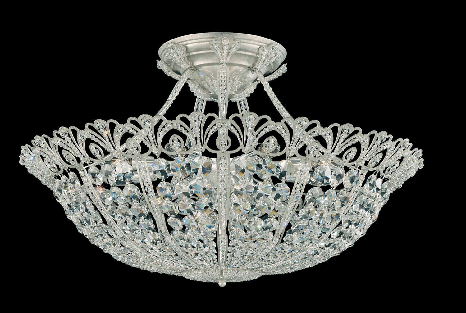 Rivendell 17-Light Semi-Flush Ceiling Light in Black