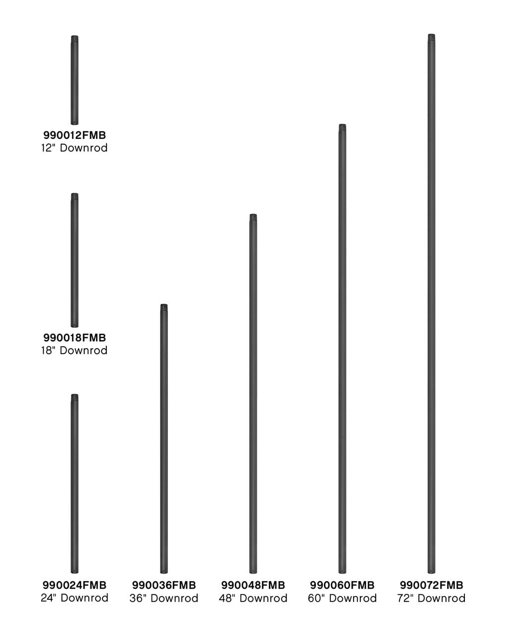 72" Downrod In Matt… - image
