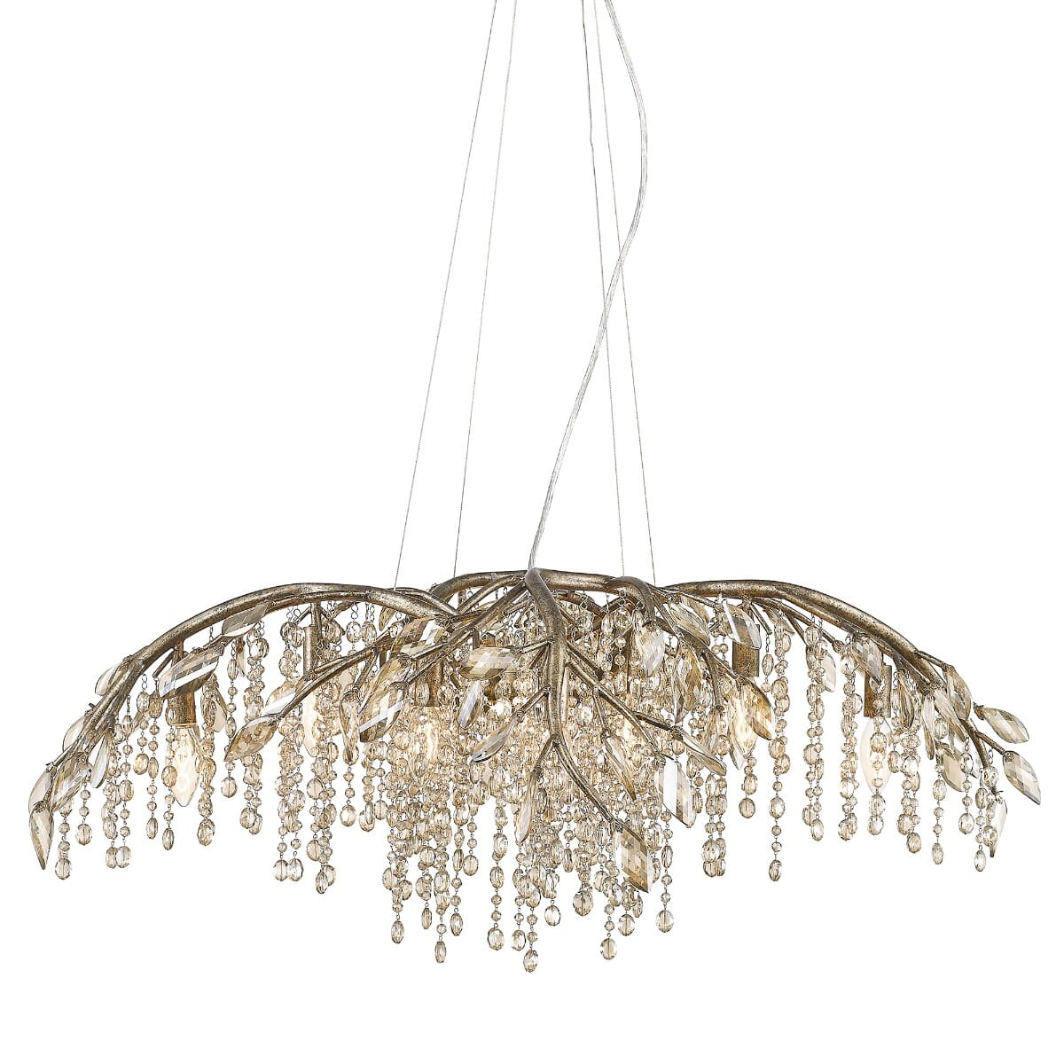 Golden Lighting Autumn Twilight 12-Light Chandelier in Mystic Gold