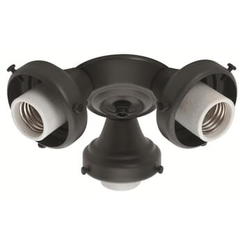 Hunter Fan 3-Light Ceiling Fan Light Kit Fitter in Black