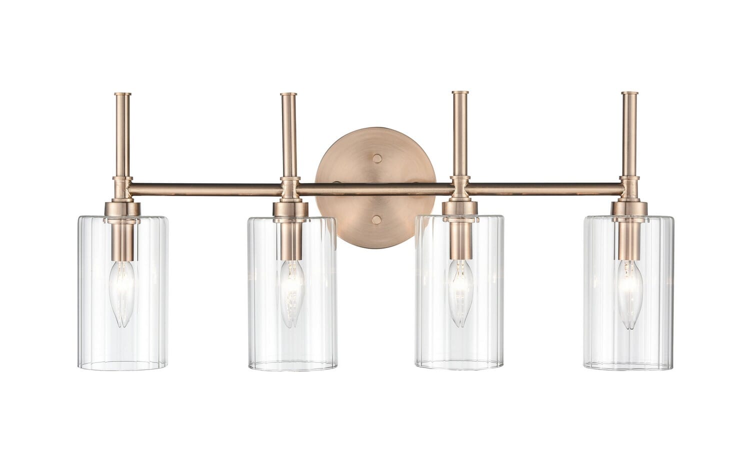 Modern Gold Four Light Vanity from the Chastine Collection