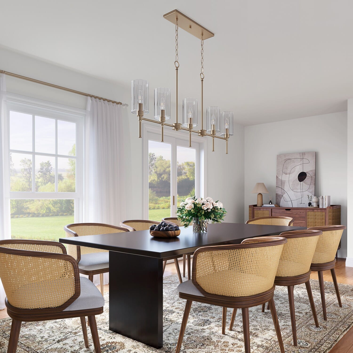 Gold 5 light chandelier hotsell