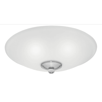Casablanca Low Profile Ceiling Fan Light Kit in White Glass/Brushed Nickel