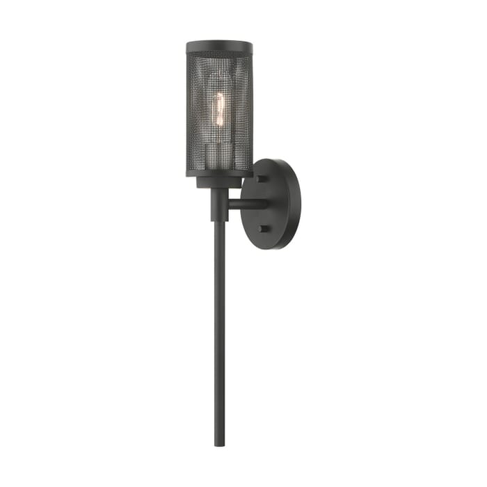 Industro 1-Light Wall Sconce in Black w with Brushed Nickels Industro 1-Light Wall Sconce in Black w with Brushed Nickels