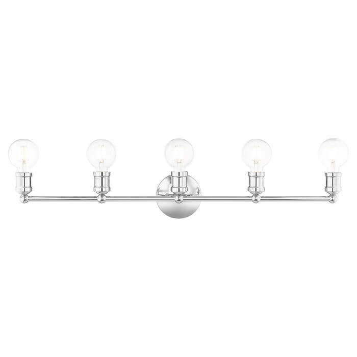 Lansdale 5-Light Bathroom Vanity Light in Polished Chrome Lansdale 5-Light Bathroom Vanity Light in Polished Chrome