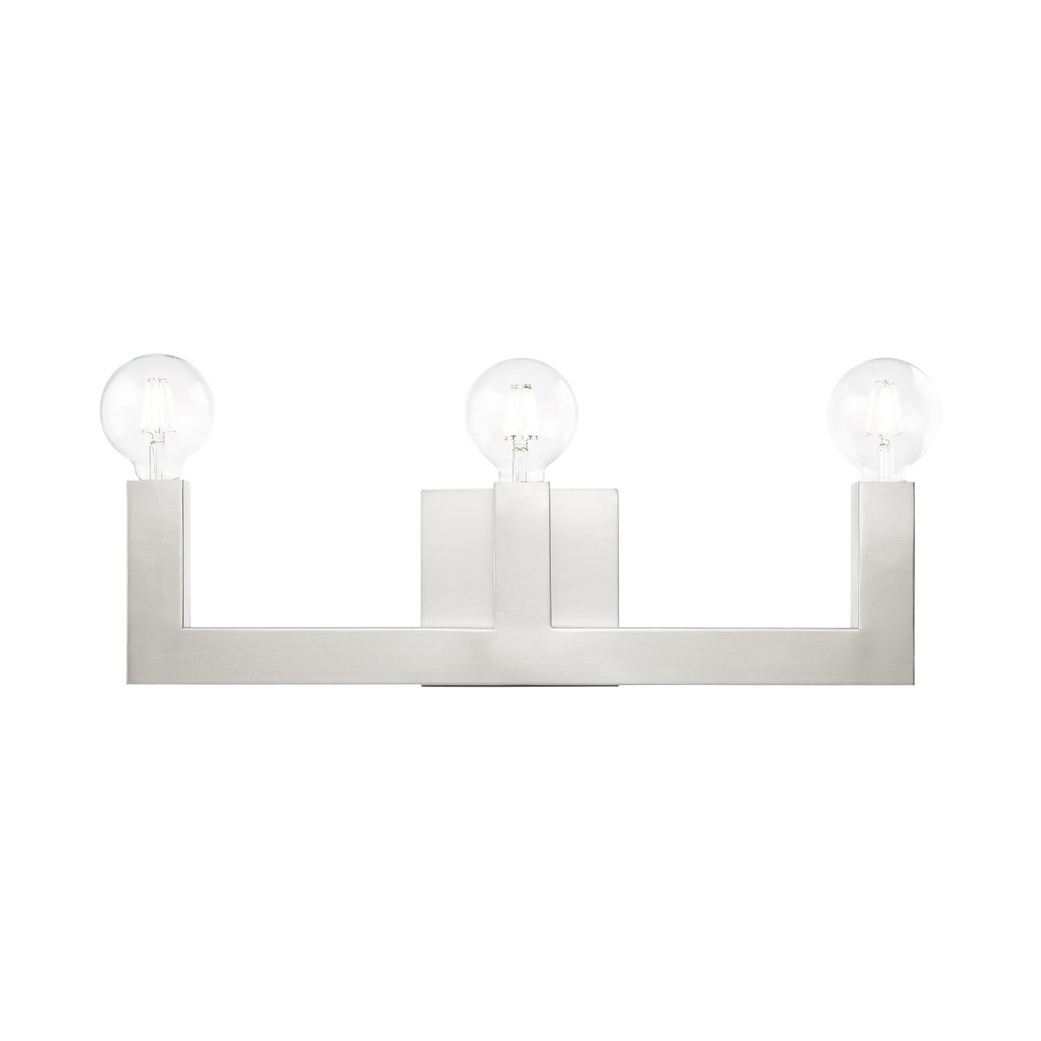 Solna 3-Light Bathroom Vanity Light in Brushed Nickel