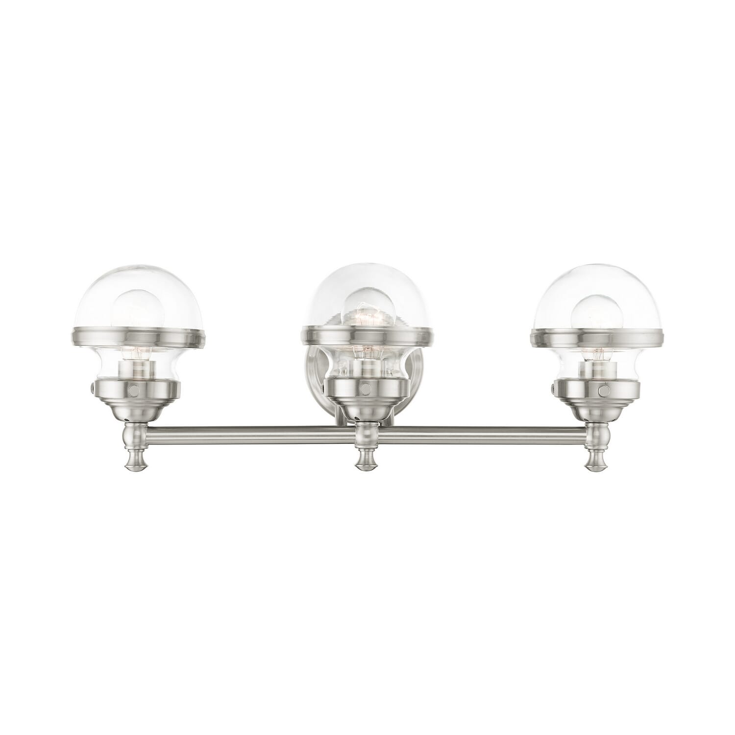 Oldwick 3-Light Bathroom Vanity Light in Brushed Nickel