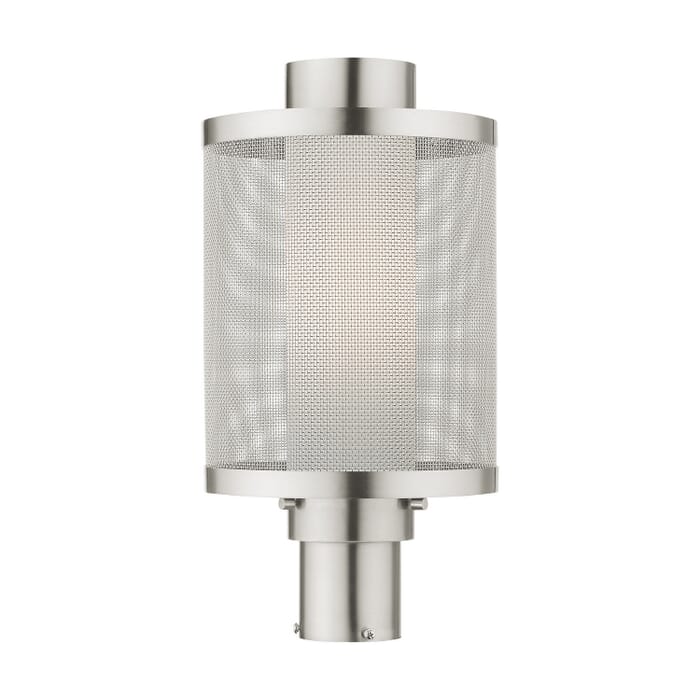 Nottingham 1-Light Outdoor Post Top Lantern in Brushed Nickel Nottingham 1-Light Outdoor Post Top Lantern in Brushed Nickel