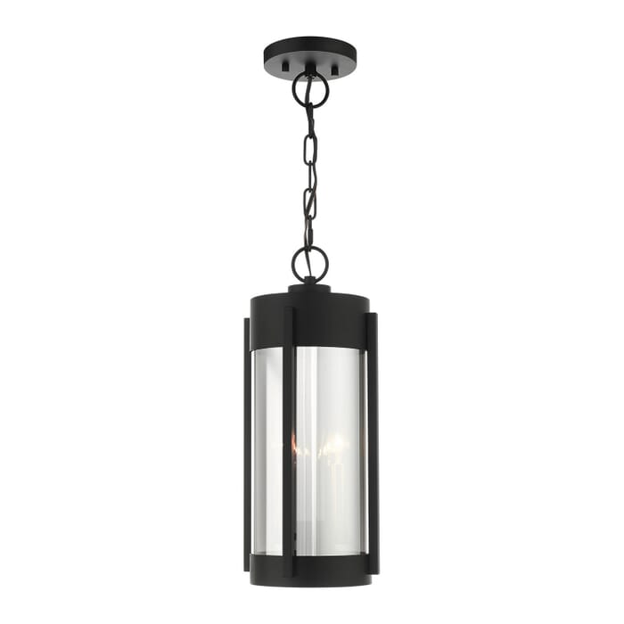 Sheridan 2-Light Outdoor Pendant in Black w with Brushed Nickels Sheridan 2-Light Outdoor Pendant in Black w with Brushed Nickels