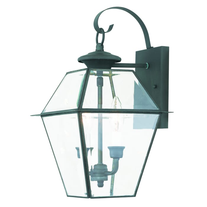 Westover 2-Light Outdoor Wall Lantern in Charcoal Westover 2-Light Outdoor Wall Lantern in Charcoal