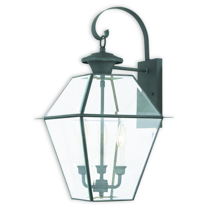 Westover 3-Light Outdoor Wall Lantern in Charcoal Westover 3-Light Outdoor Wall Lantern in Charcoal