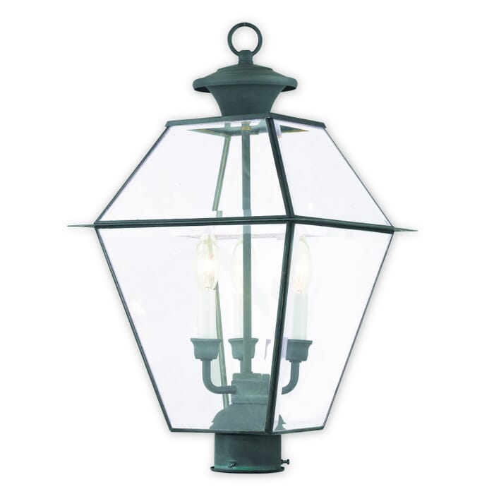 Westover 3-Light Post-Top Lanterm in Charcoal Westover 3-Light Post-Top Lanterm in Charcoal