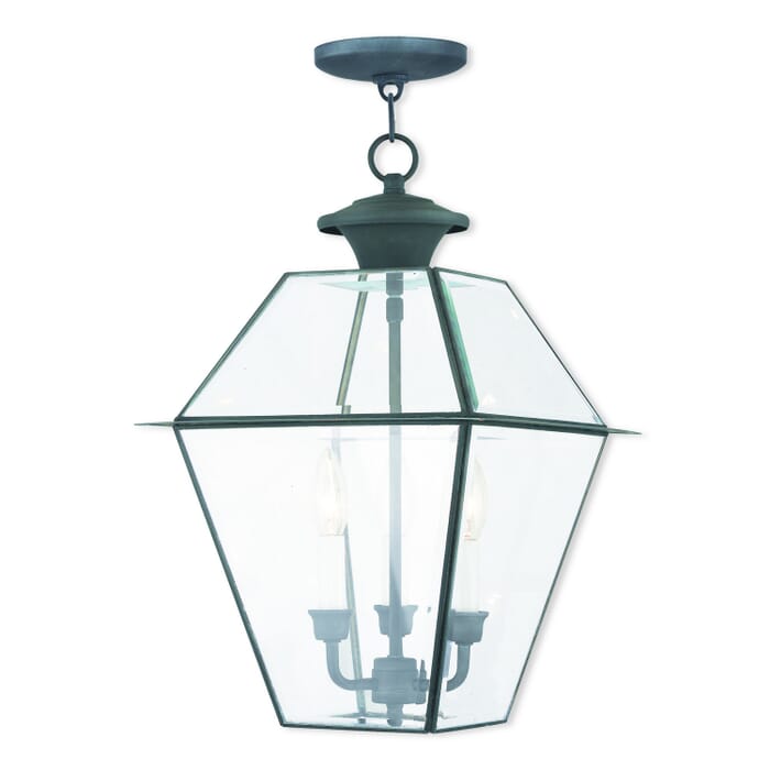 Westover 3-Light Outdoor Pendant in Charcoal Westover 3-Light Outdoor Pendant in Charcoal