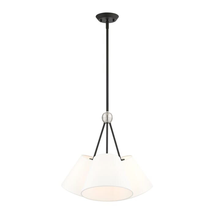Prato 3-Light Chandelier in Black Prato 3-Light Chandelier in Black
