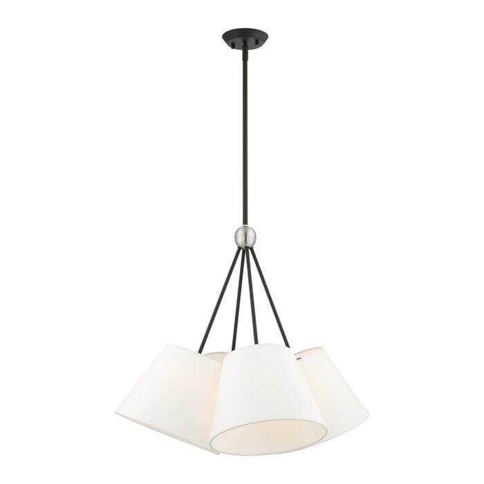 Prato 4-Light Chandelier in Black Prato 4-Light Chandelier in Black