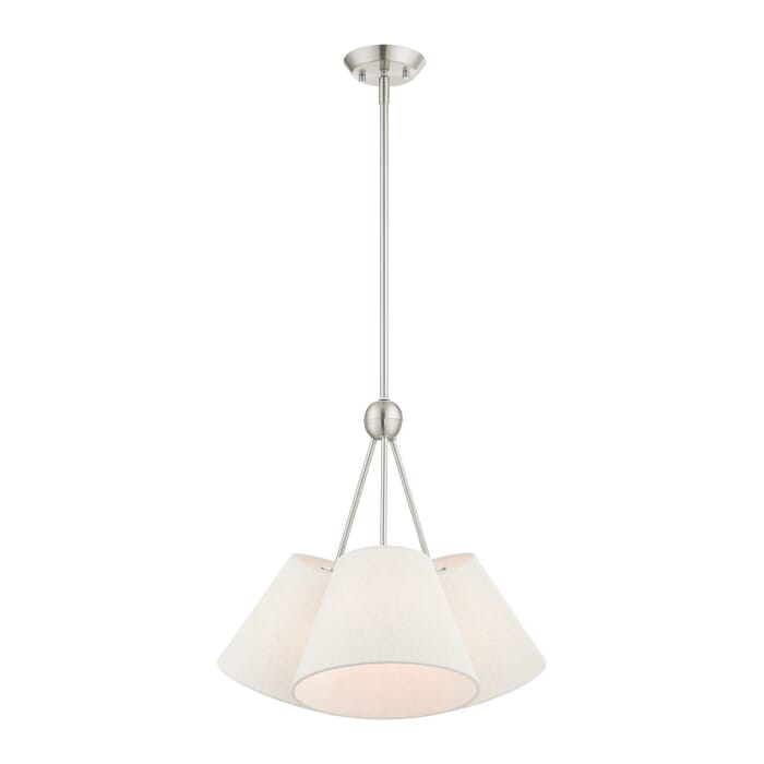 Prato 3-Light Chandelier in Brushed Nickel Prato 3-Light Chandelier in Brushed Nickel