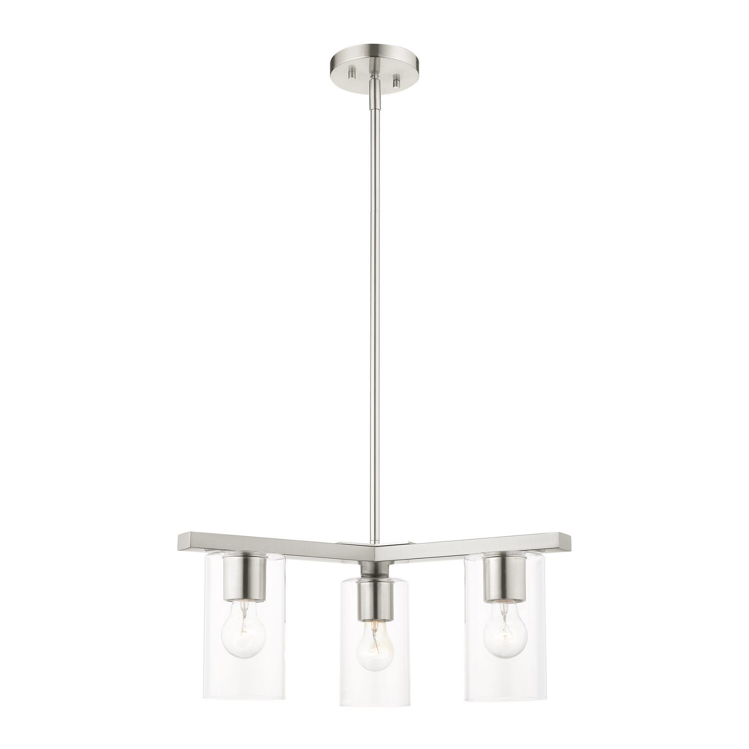 Zurich 3-Light Chandelier in Brushed Nickel