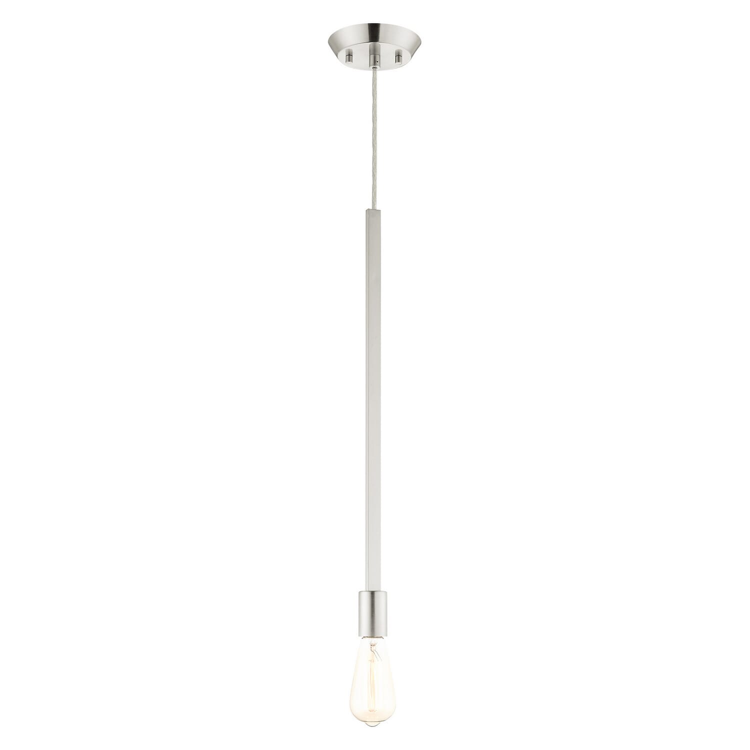 Prague 1-Light Pendant in Brushed Nickel