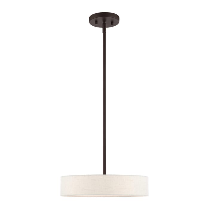 Venlo 4-Light Pendant in Bronze w with Antique Brasss Venlo 4-Light Pendant in Bronze w with Antique Brasss