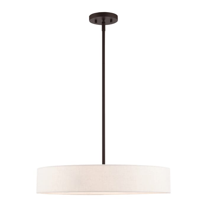Venlo 4-Light Pendant in Bronze w with Antique Brasss Venlo 4-Light Pendant in Bronze w with Antique Brasss