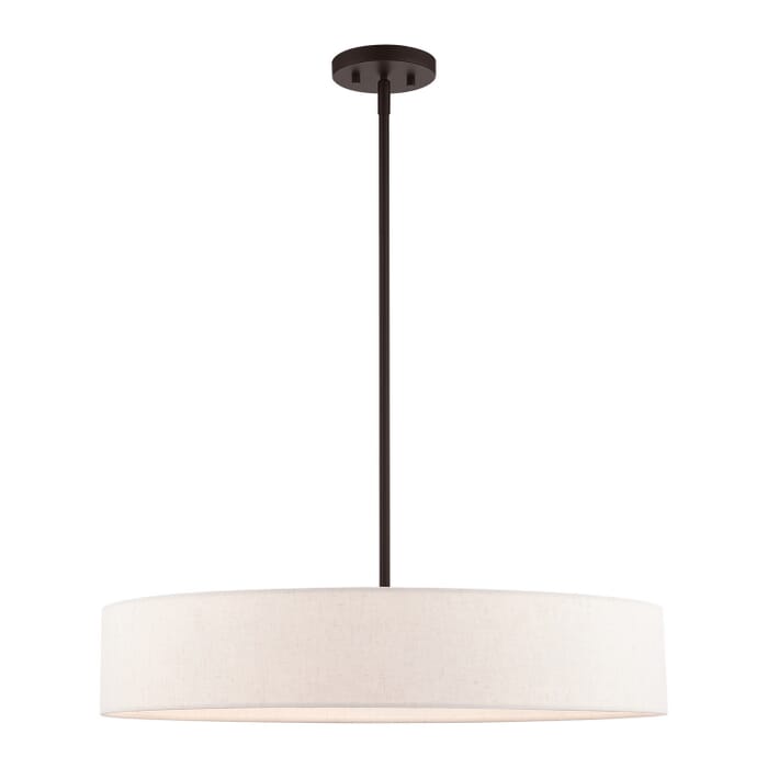 Venlo 5-Light Pendant in Bronze w with Antique Brasss Venlo 5-Light Pendant in Bronze w with Antique Brasss