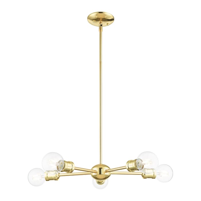 Lansdale 5-Light Chandelier in Polished Brass Lansdale 5-Light Chandelier in Polished Brass