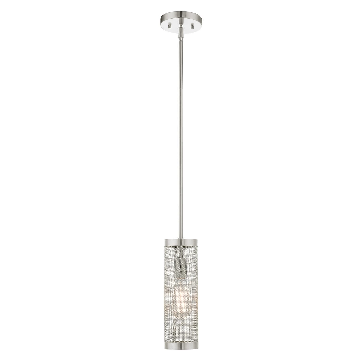 Industro 1-Light Pendant in Brushed Nickel
