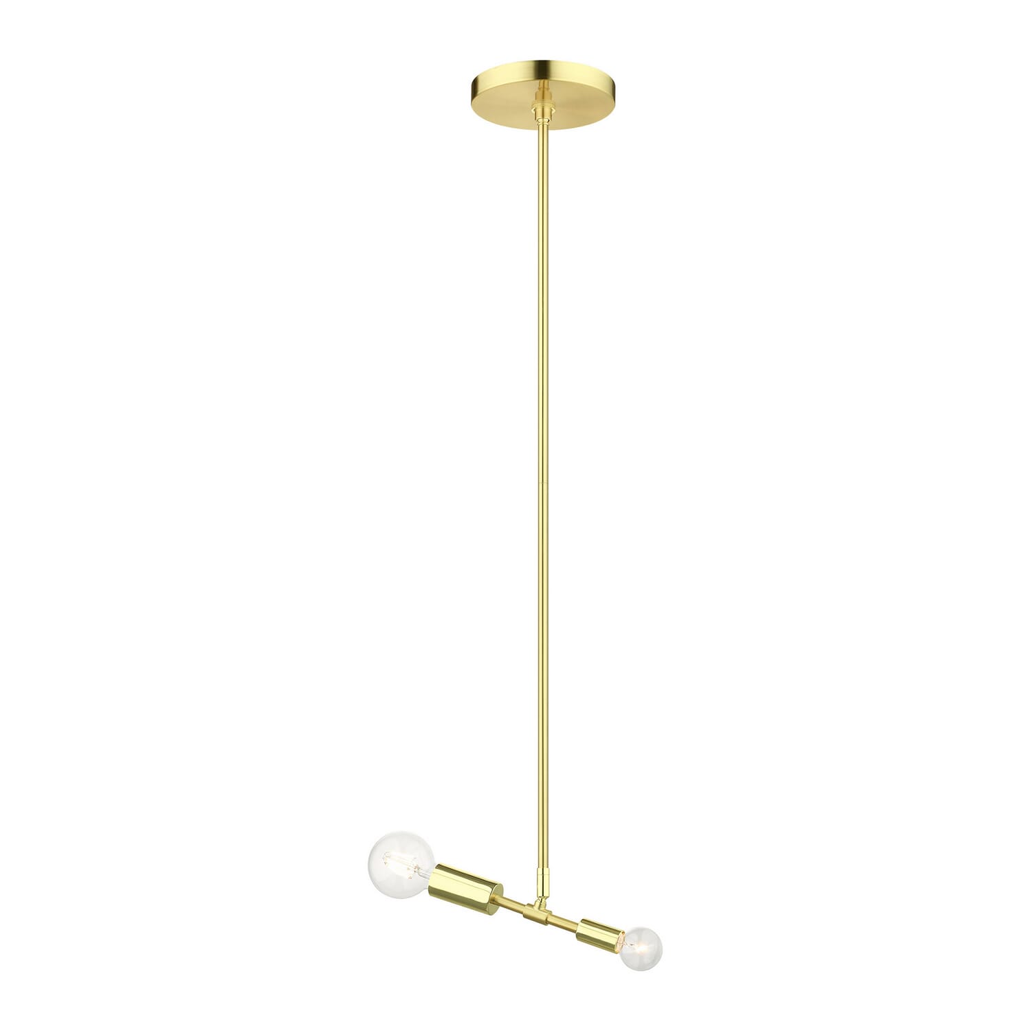 Blairwood 1-Light Pendant in Satin Brass w with Polished Brasss
