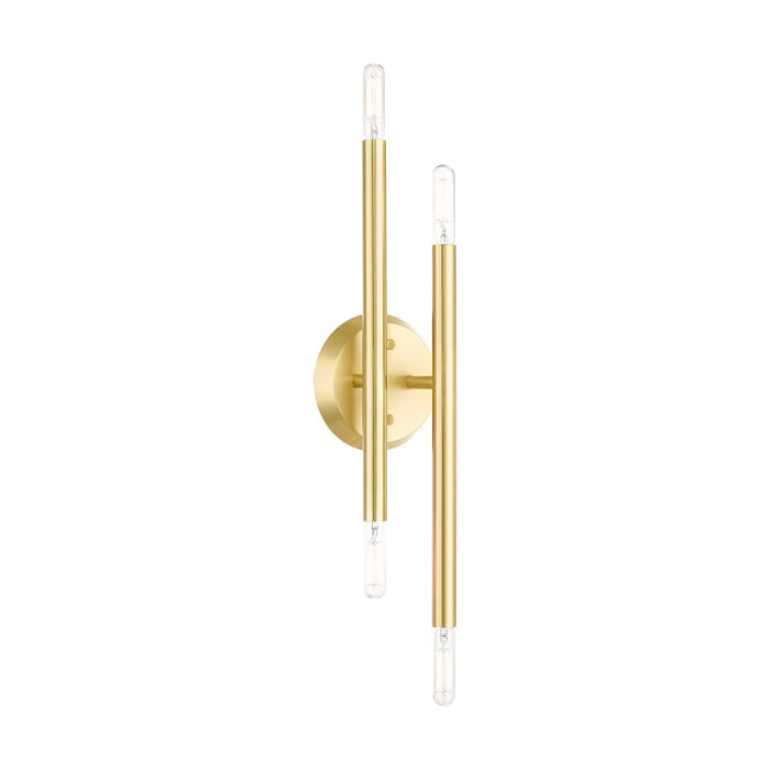 Soho 4-Light Wall Sconce in Satin Brass Soho 4-Light Wall Sconce in Satin Brass