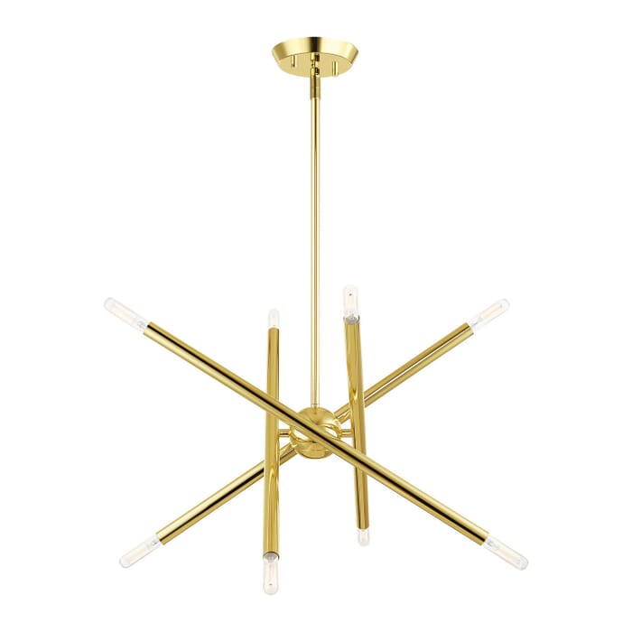 Soho 8-Light Chandelier in Polished Brass Soho 8-Light Chandelier in Polished Brass