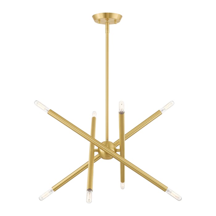 Soho 8-Light Chandelier in Satin Brass Soho 8-Light Chandelier in Satin Brass