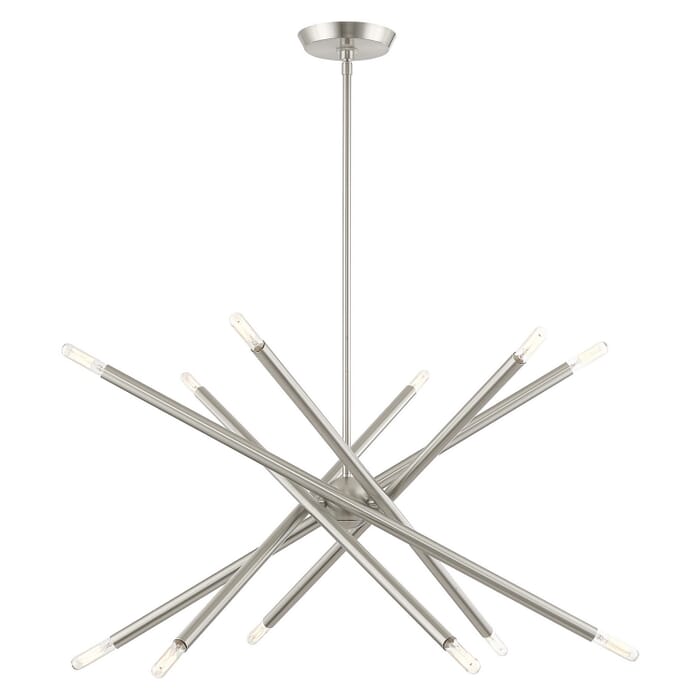 Soho 12-Light Chandelier in Brushed Nickel Soho 12-Light Chandelier in Brushed Nickel