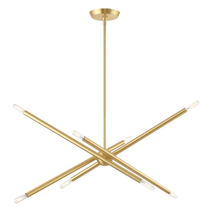 Soho 8-Light Chandelier in Satin Brass Soho 8-Light Chandelier in Satin Brass