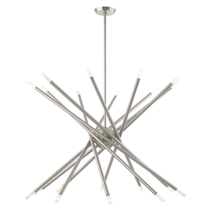 Soho 20-Light Chandelier in Brushed Nickel Soho 20-Light Chandelier in Brushed Nickel