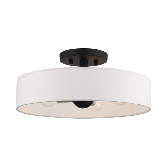 Venlo 4-Light Semi-Flush Mount in Black w with Brushed Nickels Venlo 4-Light Semi-Flush Mount in Black w with Brushed Nickels