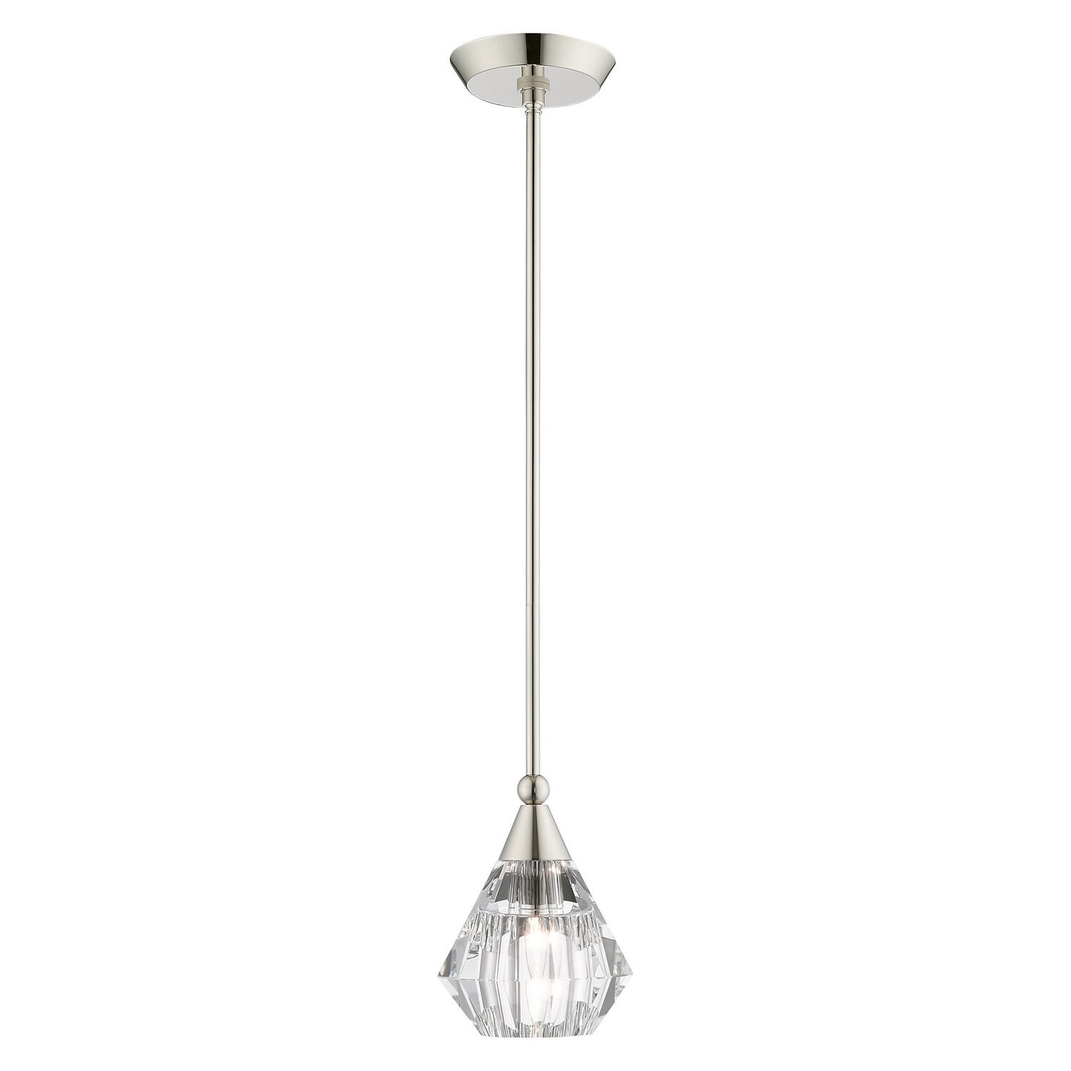 Brussels 1-Light Pendant in Polished Nickel