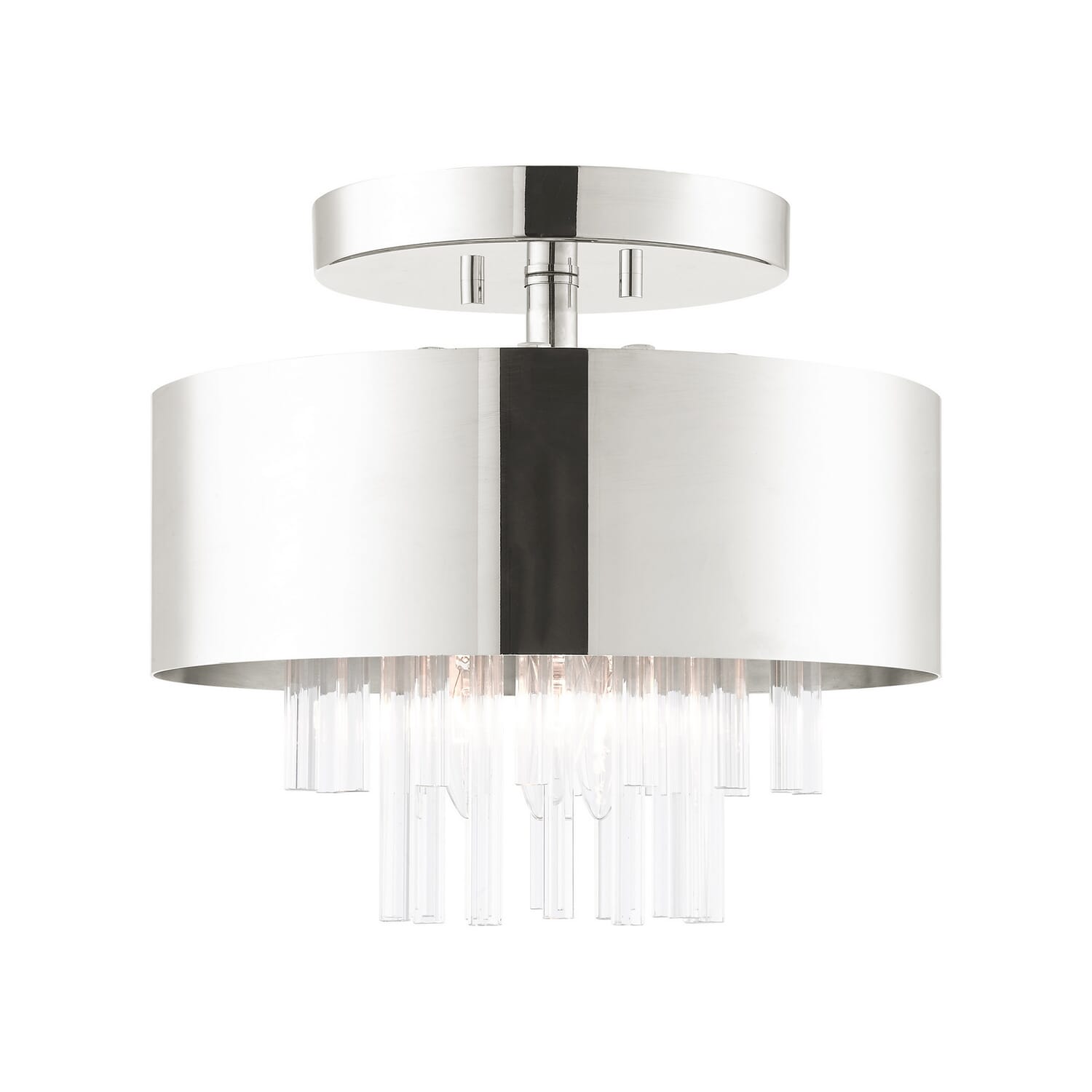 Orenburg 3-Light Semi-Flush Mount in Polished Nickel
