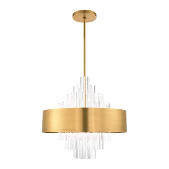 Orenburg 10-Light Chandelier in Natural Brass Orenburg 10-Light Chandelier in Natural Brass