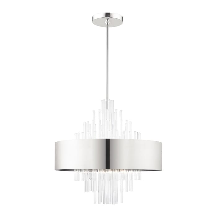 Orenburg 10-Light Chandelier in Polished Nickel Orenburg 10-Light Chandelier in Polished Nickel