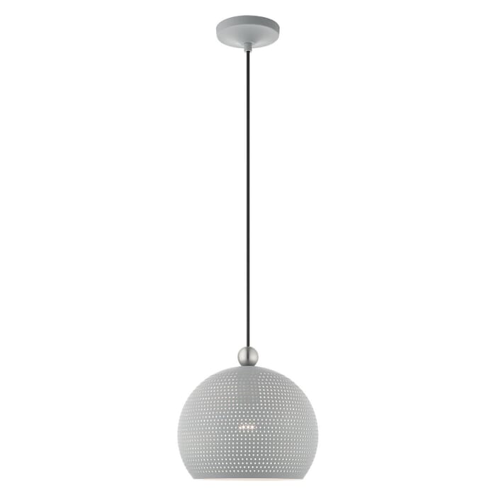 Dublin 1-Light Pendant in Nordic Gray w with Brushed Nickels Dublin 1-Light Pendant in Nordic Gray w with Brushed Nickels