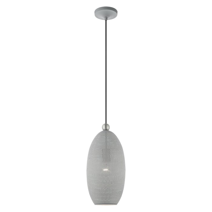 Dublin 1-Light Pendant in Nordic Gray w with Brushed Nickels Dublin 1-Light Pendant in Nordic Gray w with Brushed Nickels