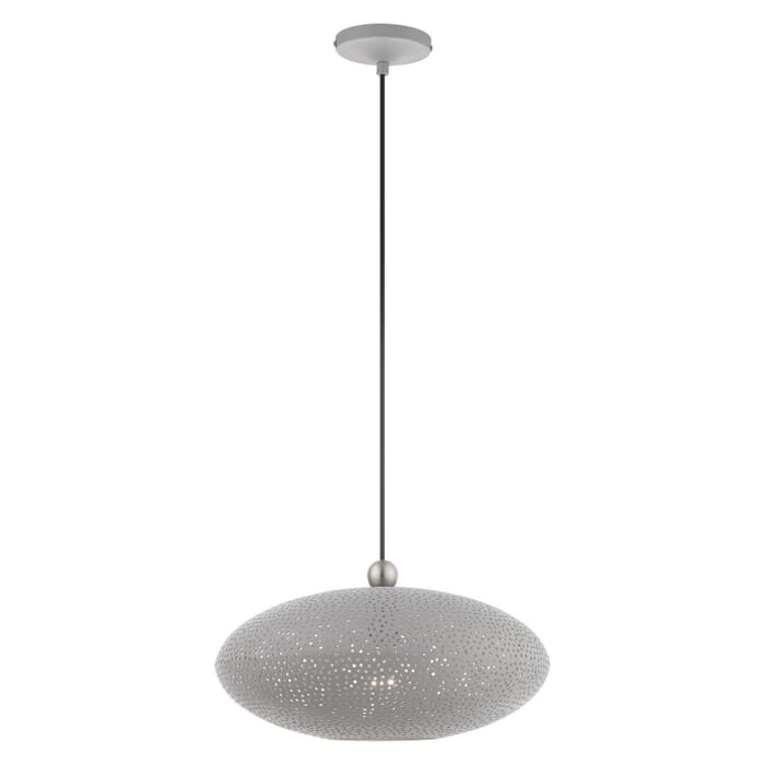 Dublin 1-Light Pendant in Nordic Gray w with Brushed Nickels Dublin 1-Light Pendant in Nordic Gray w with Brushed Nickels